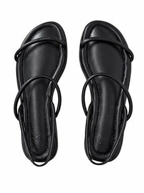 J. Crew Black Minimal Strappy Sandals